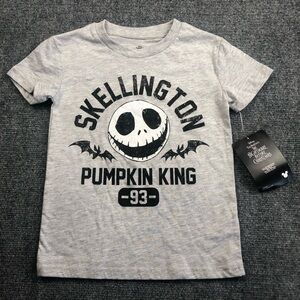 Disney Gray 'Skellington Pumpkin King' Short Sleeve Tee